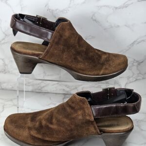 Naot Brown Suede Women's Mules